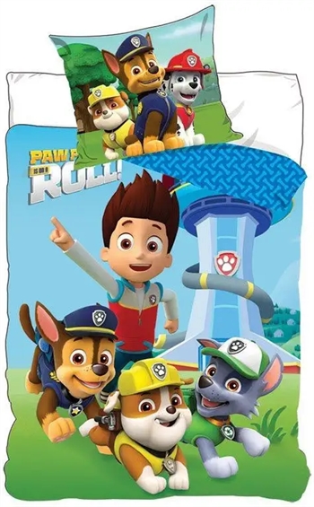 Billede af Paw Patrol sengetøj junior 100x140 cm - Paw Patrol sengesæt junior - Top Speed - 2 i 1 - 100% bomuld